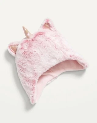 Antiguo sombrero de trampero de imitación de unicornio rosa marino para niñas talla S/M o L/XL Foto 1 de 2