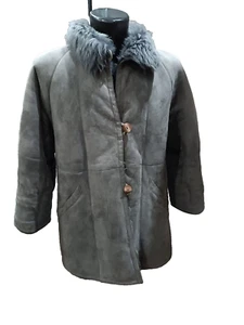 Shearling Sheepskin Used Pre-owned Woman Size .44 Grey XYR361L - Picture 1 of 9