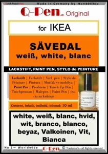 10mL Lackstift für IKEA SÄVEDAL weiß - Picture 1 of 1