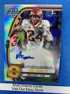 2024 #PA-ASA Abu Sama III Bowman Chrome 1st Football Refractor Auto 297/299 - Bild 1 von 7