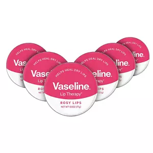 Vaseline Lip Therapy Lip Balm Tin Rosy Lips 0.6 Oz 6 Count - Picture 1 of 12