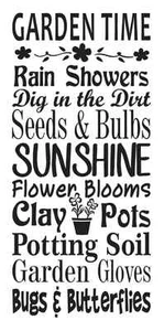 Primitive Schablone ** Gartenzeit ** U-Bahn/Typografie 12" x 24" für Schilder Handwerk - Bild 1 von 1