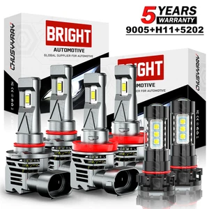 FOR Subaru XV Crosstrek 2013-2014 Combo 6x LED Headlight Hi&Low Fog Light Bulbs - Picture 1 of 20