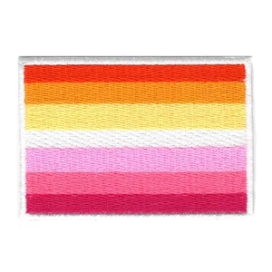 Lesbian Pride Flagge Aufnäher LGBTQ + bestickt Bügelbild - Bild 1 von 2