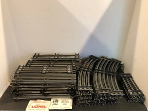Lote de 60 vías de tren vintage Lionel O Guage curvas rectas de metal cortas de acero - Imagen 1 de 6