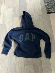 Size XL - GAP boys Logo Hoodie Sweatshirt, Navy Blue Used - Picture 1 of 3