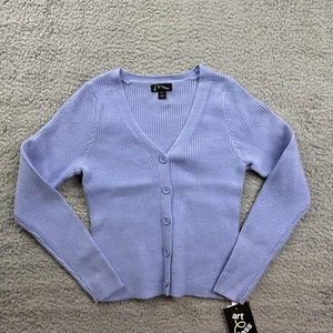 Art Class Girl's Size Medium (8) Ribbed Cardigan Sweater Blue - Picture 1 of 7