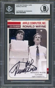 Tarjeta BAS autografiada firmada por Ronald G. Wayne Apple cofundador Steve Jobs - Imagen 1 de 2