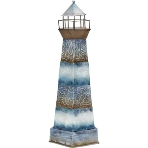 Capiz & Metal Lighthouse Blue/White 13x4x4" - Picture 1 of 1