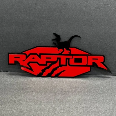 Texto Personalizado Dinosaurio Jurásico Raptor Acrílico Coche Emblema Insignia Logo Camión 4x4 SUV Foto 1 de 4