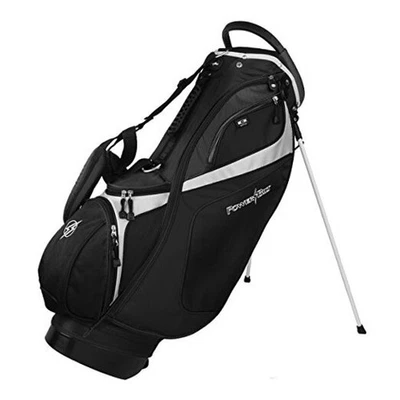 Bolsa de pie de golf Powerbilt TPS Dunes 14 vías negra/negra de nailon Foto 1 de 4