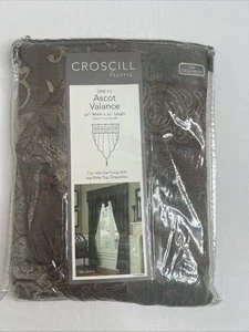 Croscill Galleria braun Ascot Volant 40" x 21" 2A0-454O0-6406/200 brandneu Packung - Bild 1 von 7