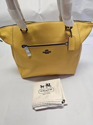 Bolso de Mano Coach Cuero Guijarro Prairie Marrón/Caramelo Nuevo con Etiquetas Foto 1 de 4