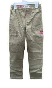 Levi's Youth Cargo Pants Size 8 Pull Up, Stretch, Drawstring Cord R1-B - Picture 1 of 8