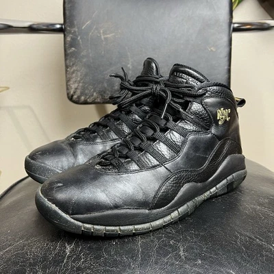 Nike Air Jordan 10 Retro NYC 2016 para hombre talla 9 negro 310805-012 Foto 1 de 4