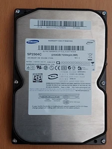 Festplatte HD Samsung SP2504C, 250GB, 7200U/min, SATA, 8MB, 3.5"  - Bild 1 von 3