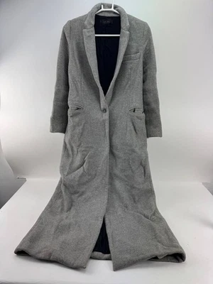 Abrigo largo de un solo botón gris Reformation para mujer talla XS hecho en EE. UU. Foto 1 de 4