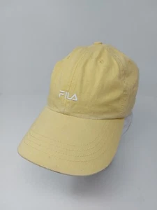 FILA Small Logo Yellow Strap Back Dad Hat Adjustable Cap - Picture 1 of 8