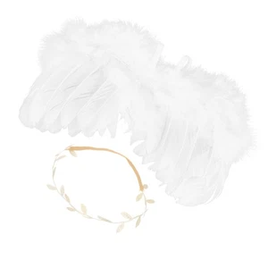 1 Set Foglie Fascia Decorazioni Bambina Costume Natale Prop Foto - Foto 1 di 12