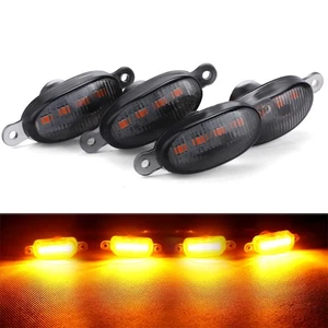 4X Parrilla delantera LED ahumada Luz de parrilla ámbar para Ford F-150 estilo Raptor - Imagen 1 de 9