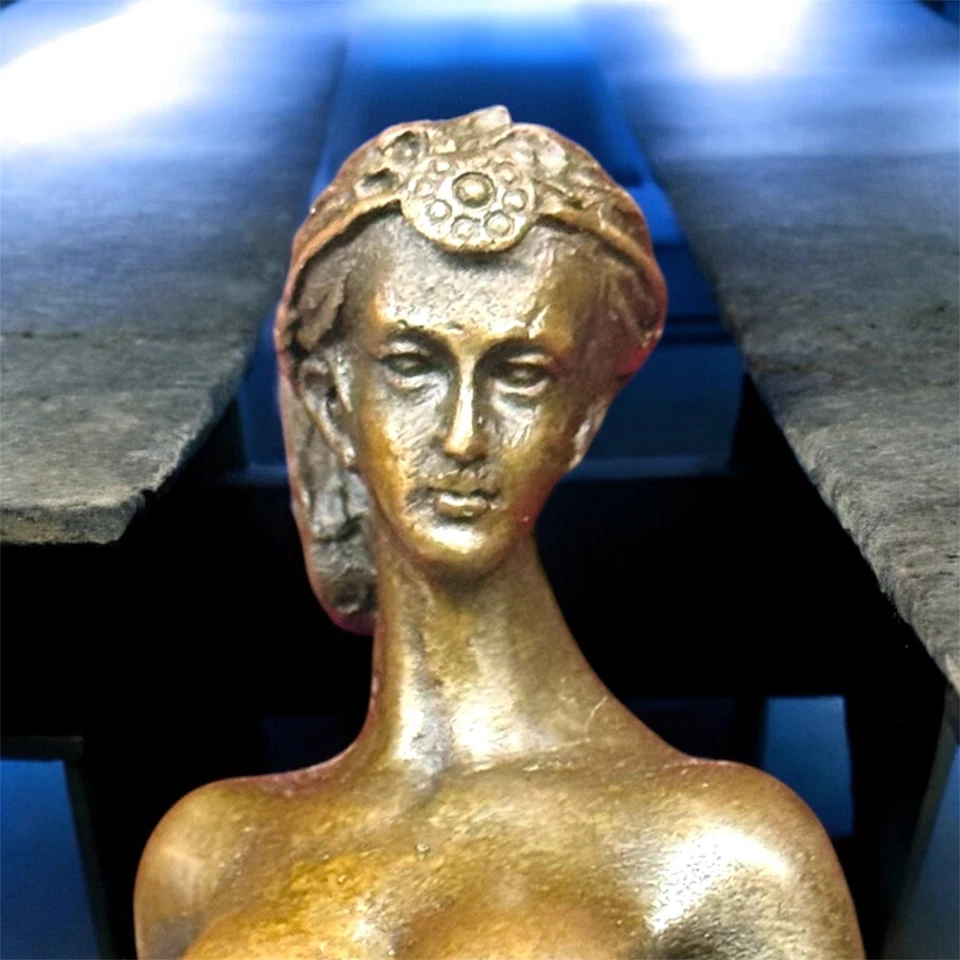 Statua scultura bronzo vintage donna nudo marmo JB rara decorazione Parigi AMAZON arte - Immagine 1 di 4