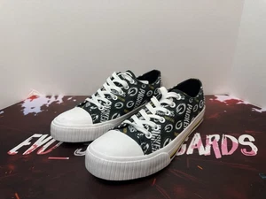 GREEN BAY PACKERS Green/White FOCO NFL "Low Top Sneakers" (Women's Size 8) Clean - Picture 1 of 5