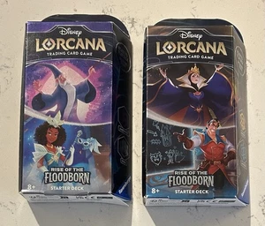 Disney Lorcana Aufstieg der Flutgeborenen Starter Deck 2er Set - Brandneu Versiegelt - Bild 1 von 2