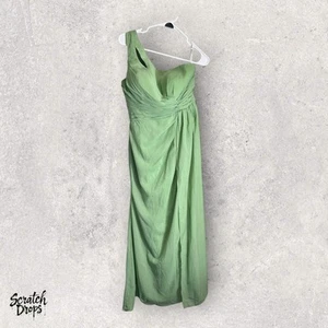 HY Vestido de Dama de honor de Boda Talla 10 Verde Un Hombro Vestido Formal Elegante Largo - Imagen 1 de 7