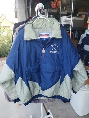 Talla L Game Day NFL Logo 7 Dallas Cowboys 1/4 Cremallera Pullover Puffer Pouch Chaqueta  Foto 1 de 4