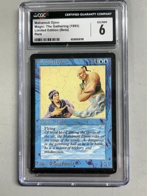 1993 Magic: The Gathering Limited Edition Beta Rare Mahamoti Djinn CGC 6 EX/NM - Image 1 of 3