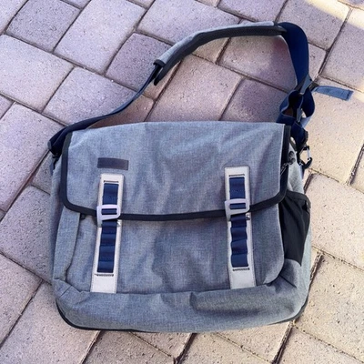 TIMBUK2 Grey/Blue Canvas Messenger Bag - Image 1 of 4