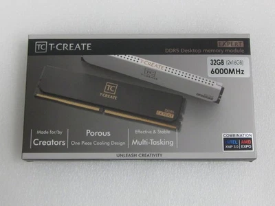 32GB (2x16GB) Team T-CREATE EXPERT DDR5 DDR5 6000MHz 16GBx2 CL30-36-36-76 1.35v - Bild 1 von 3