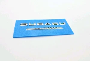 2008-2009 SUBARU IMPREZA SYMMETRICAL AWD REAR EMBLEM BADGE LOGO SET OEM - Picture 1 of 3