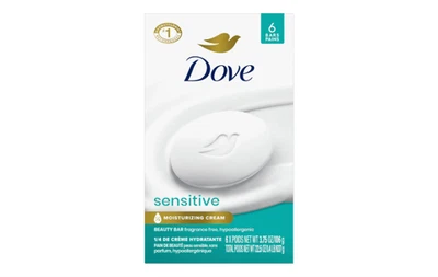 Dove Beauty 6-Bar Soap Sensitive for Sensitive Skin Fragrance Free 3.75 oz - Image 1 of 4