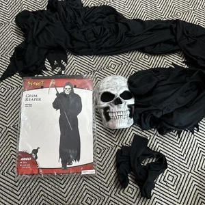 ERWACHSENE SENSENMANN HALLOWEEN KOSTÜM ONE SIZE MIT BONUSMASKE SPIRIT - Bild 1 von 4