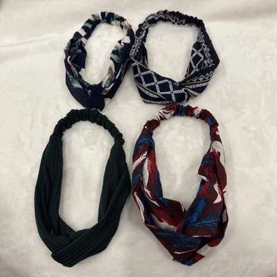 Diadema elástica suave azul marino floral granate floral verde militar oliva Foto 1 de 4