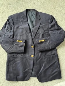 Lauren Ralph Lauren Sport Coat Mens 40R Navy Wool Single Gold Button Blazer - Picture 1 of 6