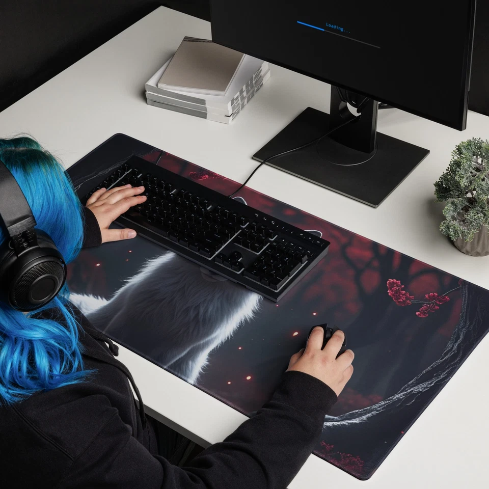 Gaming mouse pad Fantasy Wolf Anime - Image 1 of 1