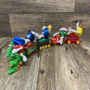 Vintage M&M’s Weihnachtszug 5er Set | Serie 1, gelb, grün, 2 blau, rot - Bild 1 von 8