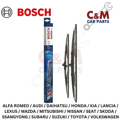 Juego de escobillas limpiaparabrisas delantero alerón Bosch Superplus para Subaru Legacy - 1994-1999 Foto 1 de 3