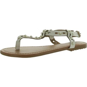 Olivia Miller Womens White Thong Thong Sandals Shoes 6 Medium (B,M) BHFO 3500 - Picture 1 of 3