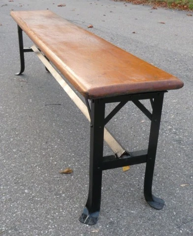 MACHINE AGE IINDUSTRIAL 6' BENCHES LOCKER ROOM  SHOP LOFT 30s  Wood /Steel 1/10 Cover