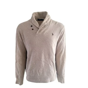 Polo Ralph Lauren Beige Shawl Collar Sweatshirt – Size M - Picture 1 of 14