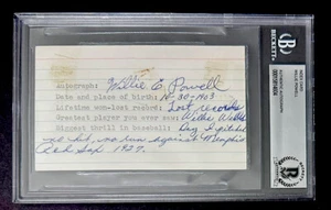 Willie Powell Signed Negro League Baseball Index 1927 No Hitter Chicago American - Picture 1 of 4