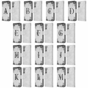 NATURE MAGICK B&W MARBLE MONOGRAM 1 LEATHER BOOK WALLET CASE FOR SAMSUNG PHONE 4 - Picture 1 of 19