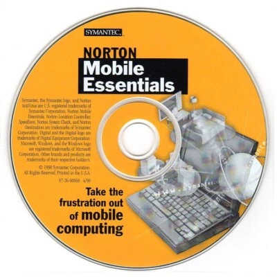 NORTON Mobile Essentials (PC-CD-ROM,1998) for Windows 95/98 - NEW CD in SLEEVE - Image 1 of 3