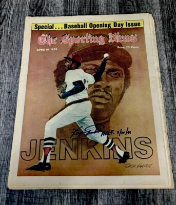 Fergie Jenkins HOF 91 INSC Signed Autographed 1976 Sporting News BOSTON RED SOX - Image 1 of 2
