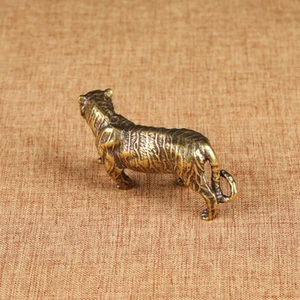 Handgefertigter Schlüsselanhänger Sternzeichen Bronze Ständer Tiger Statue Messing Tee Haustier Figur Chic Art - Bild 1 von 5