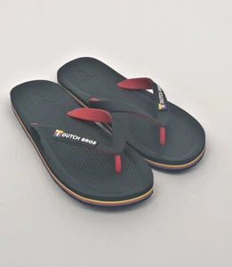 NEU DUTCH BROS COFFEE HERREN SCHWARZ FLIP FLOPS STRINGS GRÖSSE 10 43 44 SELTEN - Bild 1 von 6