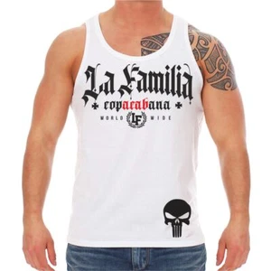 Camisa muscular para hombre La Familia Copacabana NEGRA tatuaje hardcore criminal - Imagen 1 de 5